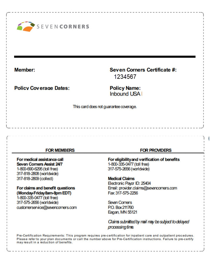Download Claims Forms for Seven Corners plans for Inbound USA, Liaison Travel and Liaison Student