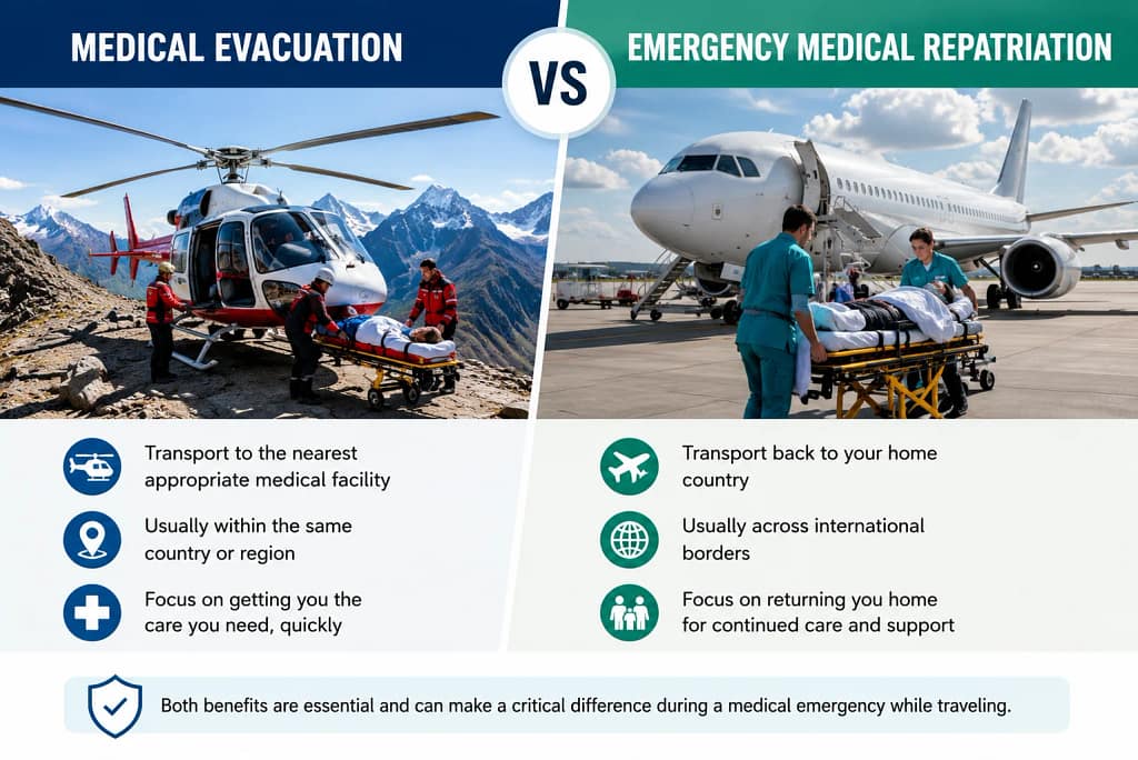 Medical Evacuation vs Emergency Medical Repatriation