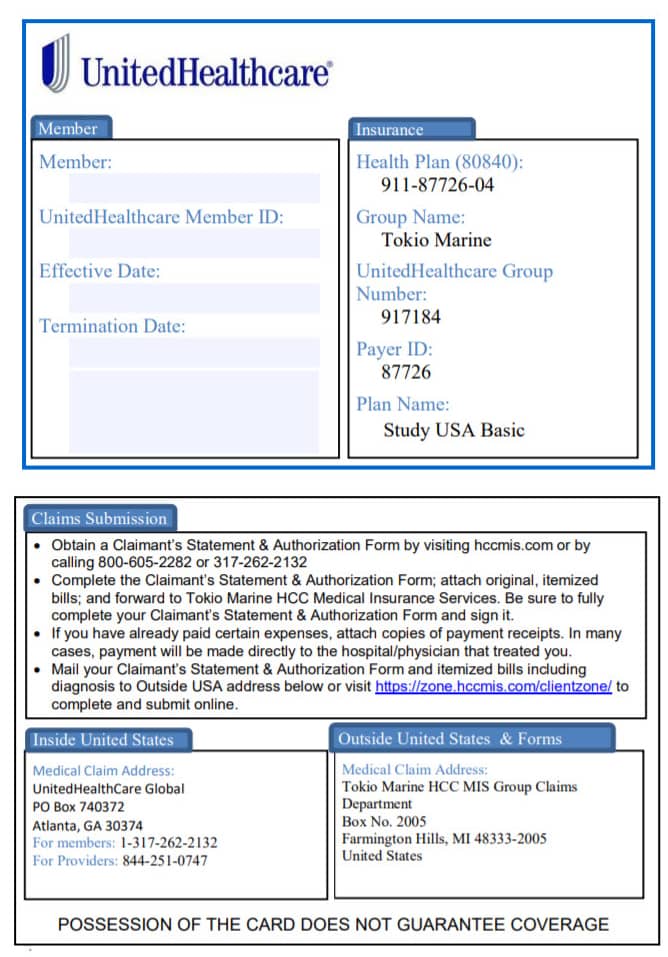 Download Claims Forms for Travel Insure plans for Visit USA, Study USa, WorldMed
