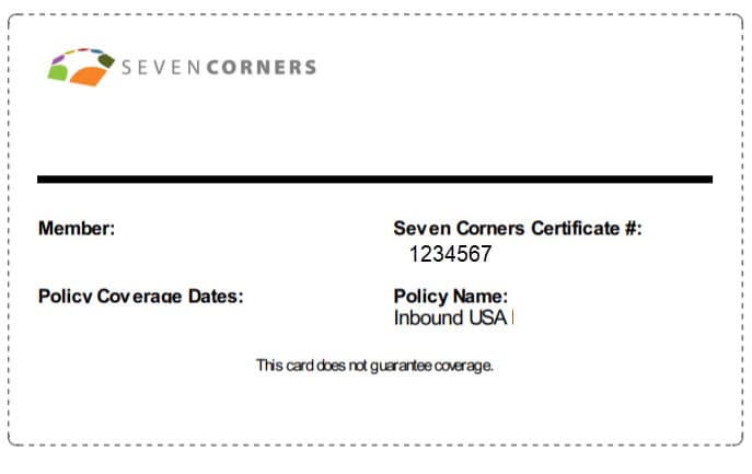 Download ID Card for Seven Corners plans for Inbound USA, Liaison Travel and Liaison Student